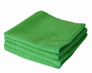 Ściereczki z mikrofazy 30x30 cm zielone  zestaw 5 sztuk 