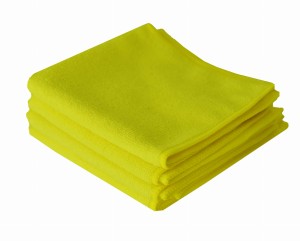 Ściereczki z mikrofazy 30x30 cm żółte  zestaw 5 sztuk 