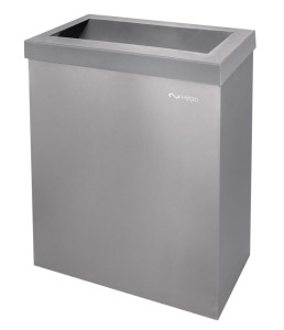 HYGIO kosz na ręczniki papierowe z pokrywą stal nierdzewna mat 25l
