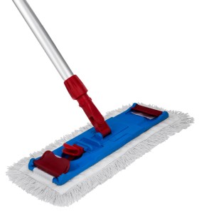 HYGIO Zestaw kij aluminiowy + mop klips 40 cm bawełna + stelaż klips 40 cm