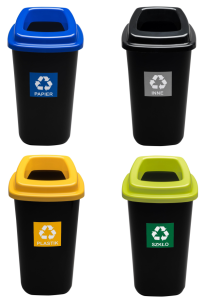 ZESTAW 4 KOSZY DO SEGREGACJI SORT BIN 90 L