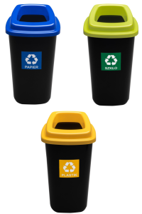 ZESTAW 3 KOSZY DO SEGREGACJI SORT BIN 90 L 
