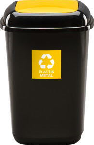 HYGIO POJEMNIK DO SEGREGACJI ŚMIECI 12L QUATRO ŻÓŁTY 