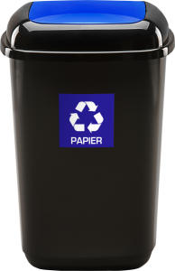 HYGIO POJEMNIK DO SEGREGACJI ŚMIECI 28l QUATRO NIEBIESKI