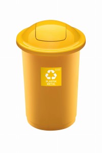 HYGIO POJEMNIK DO SEGREGACJI ŚMIECI 50L TOP BIN ŻÓŁTY