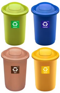 Zestaw 4 koszy do segregacji śmieci 50L TOP BIN