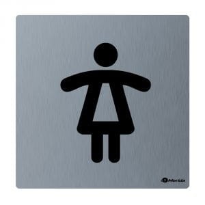 Tabliczka Piktogram Toaleta Damska, Stal Matowa 