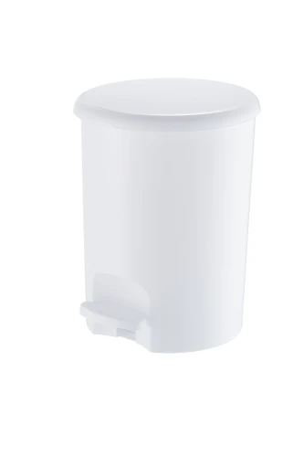 Kosz na Śmieci z Pedałem 16L Plastikowy Biały
