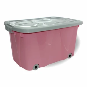 Pojemnik do Przechowywania 60L Pudło na Zabawki Różowe 58x37x41,5cm