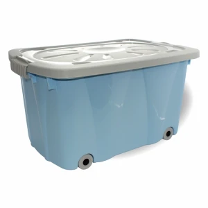 Pojemnik do Przechowywania 60L Pudło na Zabawki Niebieskie 58x37x41,5cm