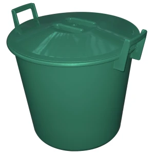 Pojemnik Ogrodowy 40l | Wiadro Ogrodowe z Pokrywą Zielone