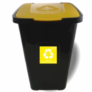 Kosz do Segregacji Śmieci 50l Żółty na Plastik | Sorta Bin