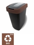 Kosz do Segregacji Śmieci 25l Brązowy na Bioodpady | Klip Bin