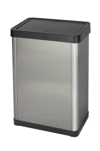 Metalowy Kosz na Śmieci 40l z Pokrywą Typu Soft Touch