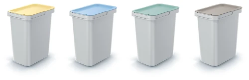 Systema Set Popielaty Zestaw Koszy do Segregacji Śmieci 4x12l