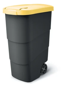 Kosz Ogrodowy na Kółkach Wheeler 90l na Plastik | Żółty
