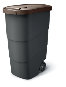 Kosz Ogrodowy na Kółkach Wheeler 90l na Bioodpady | Brązowy