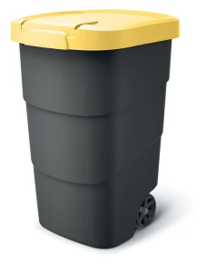 Kosz Ogrodowy na Kółkach Wheeler 95l na Plastik | Żółty
