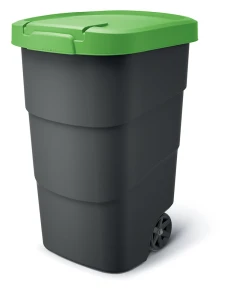 Kosz Ogrodowy na Kółkach Wheeler 95l na Szkło | Zielony
