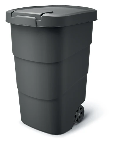 Wheeler 95L Kosz Ogrodowy na Kółkach Szary na Odpady Zmieszane