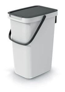 Kosz do Segregacji Śmieci 12l na Odpady Zmieszane | Popielaty | Systema Q