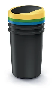 Zestaw Koszy do Segregacji Śmieci 3x40l | Compacta R Set z Klapą