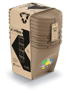 Zestaw Koszy do Segregacji Śmieci 4x25l | Sortibox Eco Wood