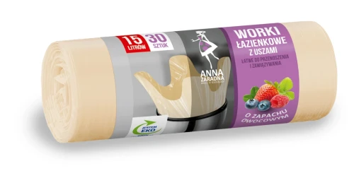 Beżowe Worki na Śmieci Łazienkowe 20L z Uszami