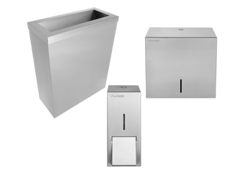 Hygio Prestige | Zestaw Łazienkowy 3w1 | Kosz 25L + Pojemnik na Ręczniki ZZ Maxi + Dozownik 800ml