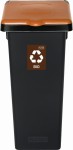 Kosz do Segregacji Śmieci 53l | Czarno-Brązowy | na Bioodpady | Flap Bin