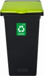 Kosz do Segregacji Śmieci 73l | Czarno-Zielony | na Szkło | Flap Bin
