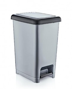 Kosz Plastikowy 25l | Otwierany Przyciskiem Pedałowym | Grafitowy