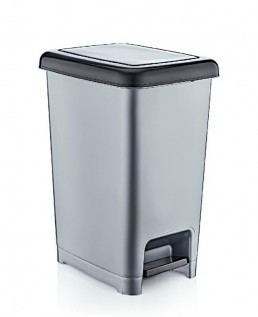 pojemnik z pedalem slim 25 l-uai-258x317 szaro-grafitowy.jpg, kosz na śmieci, kosz z pedałem , kosz szaro-grafitowy, kosz 25l