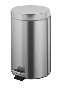 Kosz na Śmieci 3l Okrągły z Pedałem Stal Szczotkowana