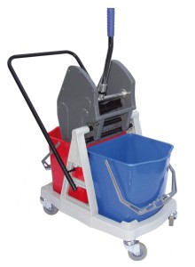 WÓZEK 2X17L DWA WIADRA + WYCISKARKA