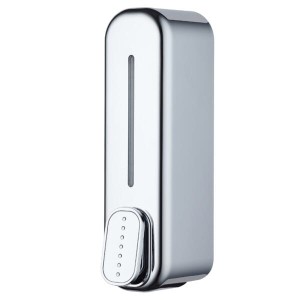 Dozownik  do płynu dezynfekującego i mydła w płynie, chrom,  ABS, 350 ml 