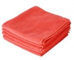 Ściereczki z mikrofazy 30x30 cm czerwone  zestaw 5 sztuk